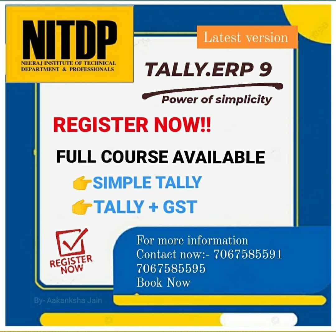Tally Training _NITDP Bhopal 2023 Apply Now